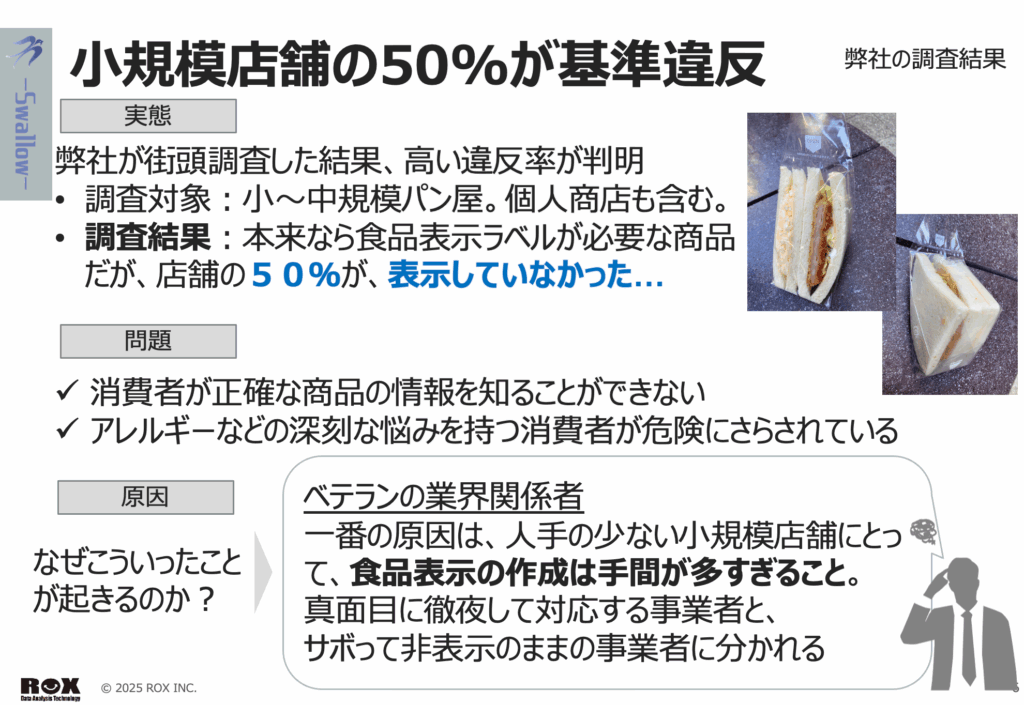 食品表示ラベルの基準違反も散見される